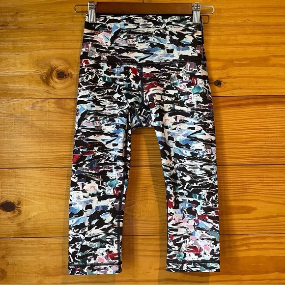 Lululemon Wunder Under High Rise Leggings Culture Clash Multi Black 4 W6AJES - Picture 2 of 10